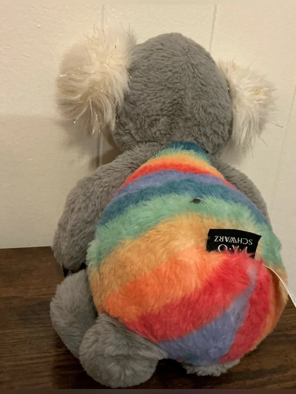 A Vintage FAO Schwarz Dreamies Rainbow Koala plush stuffed animal Toy